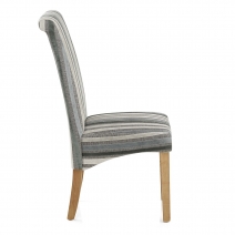 Roma Dining Chair Blue / Grey Stripes