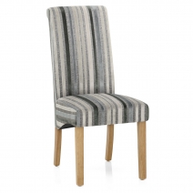 Roma Dining Chair Blue / Grey Stripes